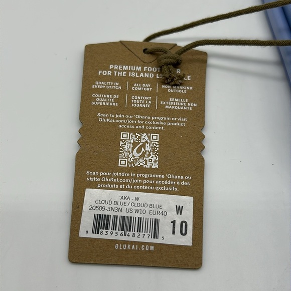 OluKai Women’s ‘Ākau Flip Flop Sandals Cloud Blue Size 10 New with Tags - Picture 9 of 9